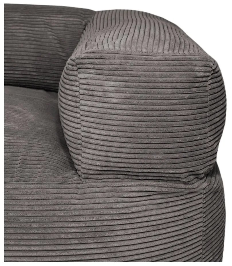 Черен пуф от рипсено кадифе Sofa MooG – SLOWDOWN