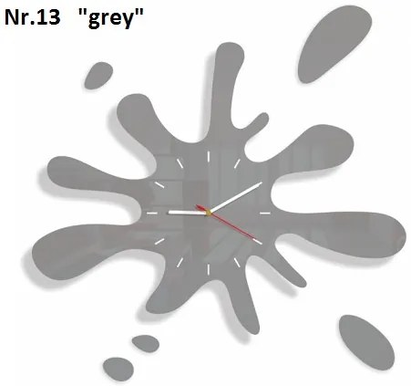 Модерен стенен часовник във формата на пръски Сив