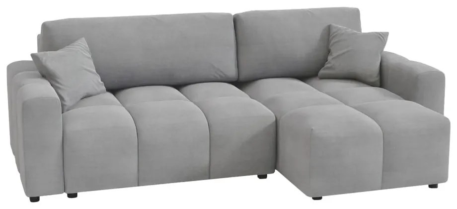Светлосив ъглов диван (променлив) Luki – Ropez