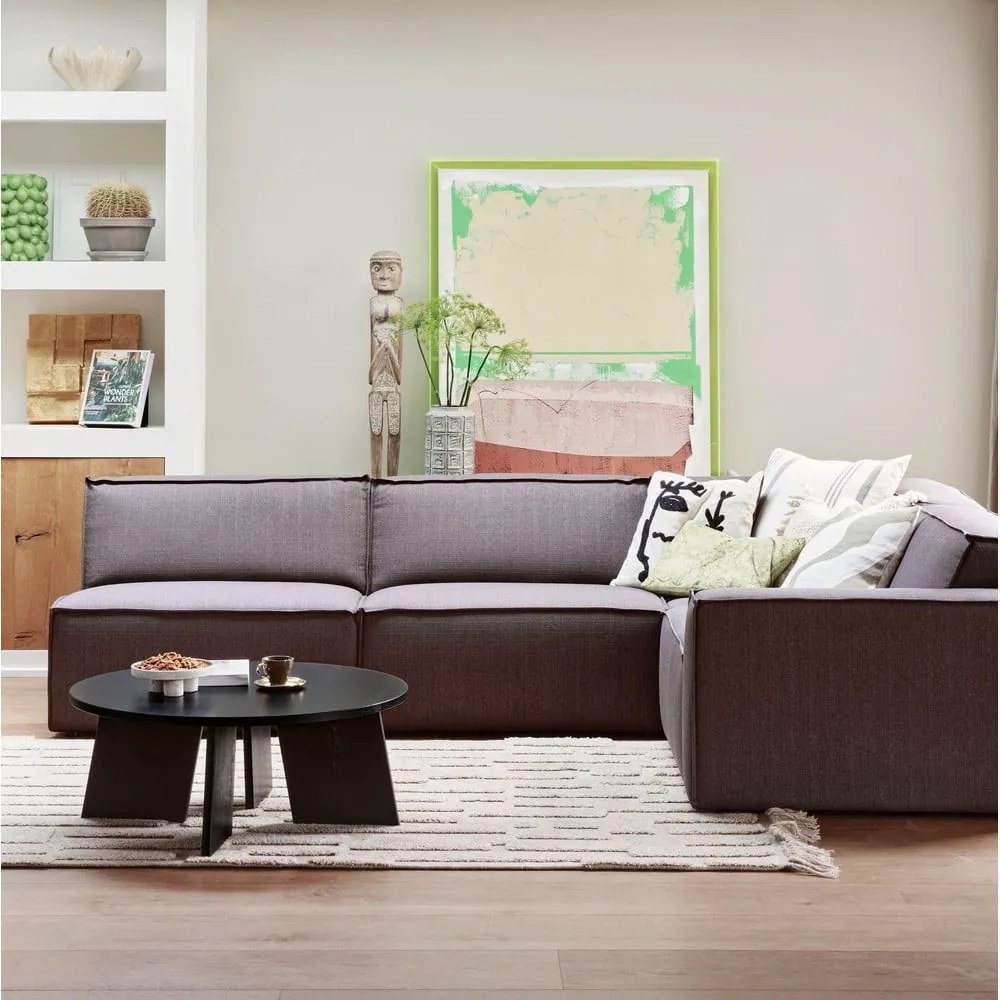 Черна кръгла масичка за кафе ø 90 cm Fries – WOOOD