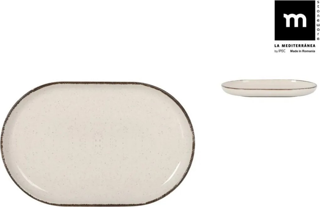 Овално Порцеланово Плато LA MEDITERRANEA Annlo - Елегантно Сервиране - 20x13 cm
