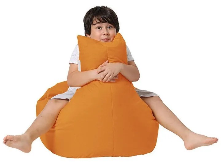 Оранжев детски чувал за сядане Baton - Floriane Garden