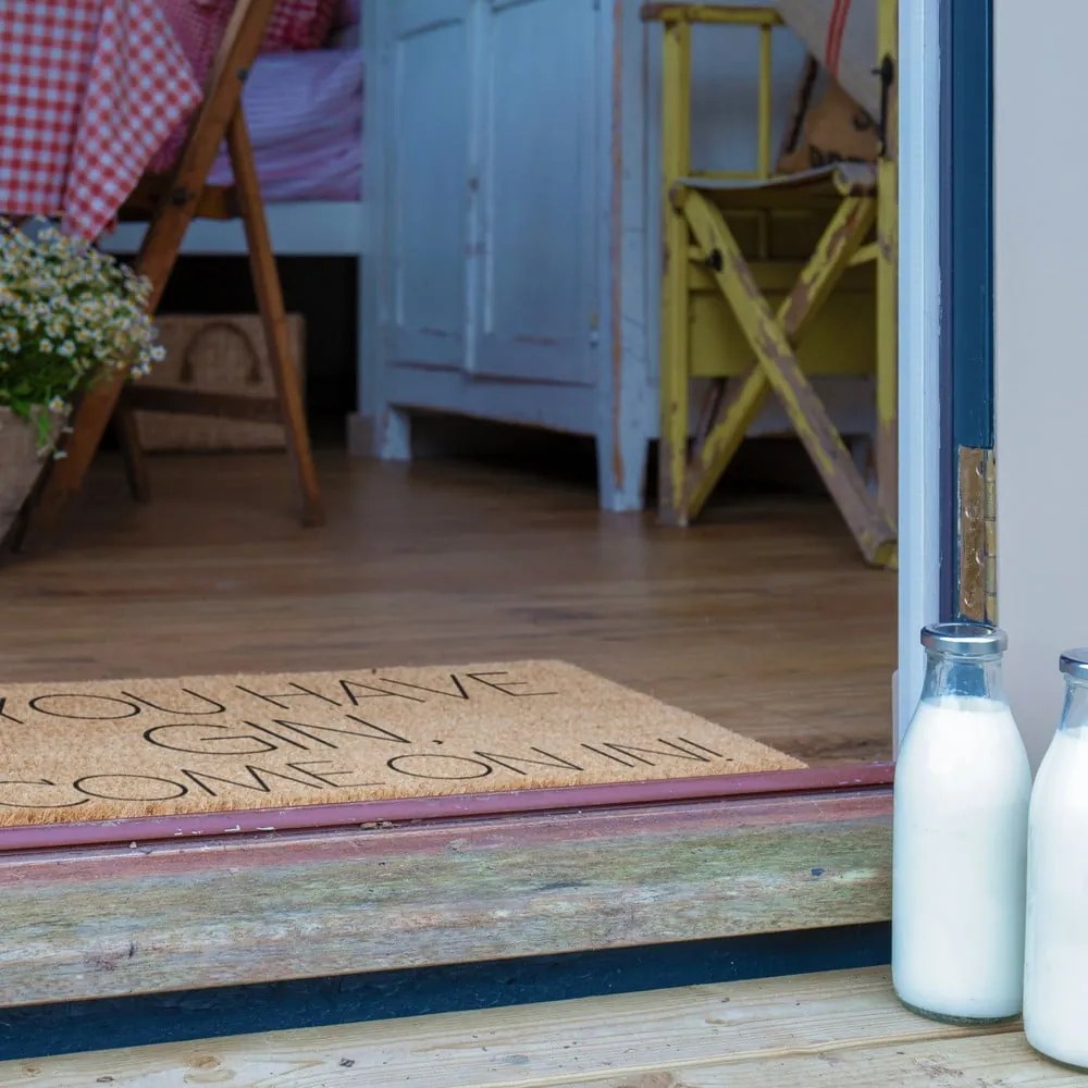 Изтривалка от кокосови влакна 40x60 cm If You Have Gin – Artsy Doormats