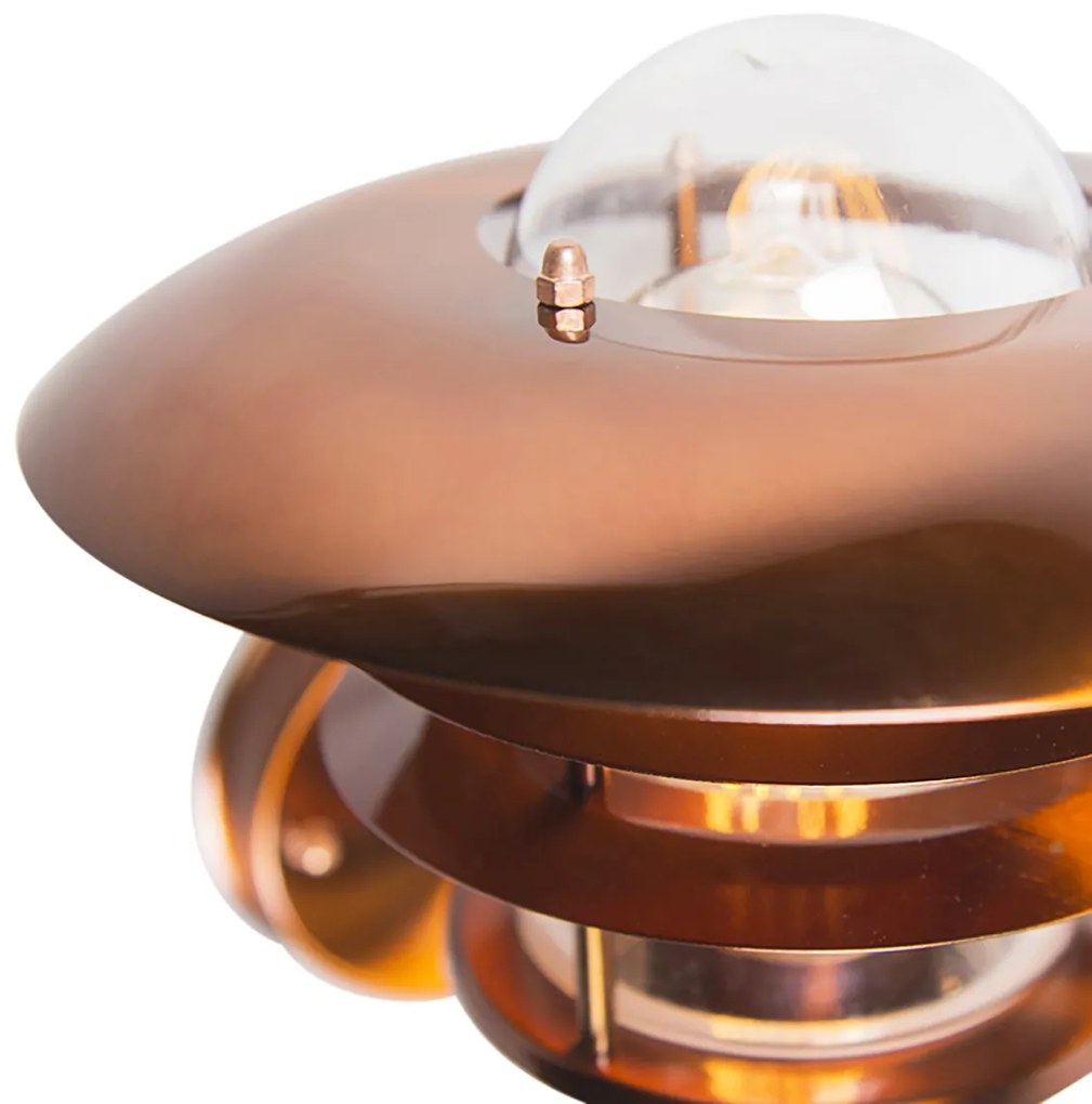 Винтидж външна стенна лампа мед IP44 - Prato