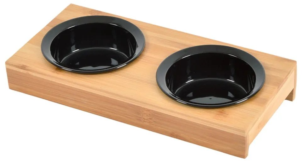 Бамбуков комплект купички с основа за куче ø 12 cm – Love Story