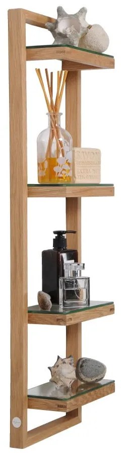 Стенен рафт от дъбова дървесина, височина 81 см Zone - Wireworks
