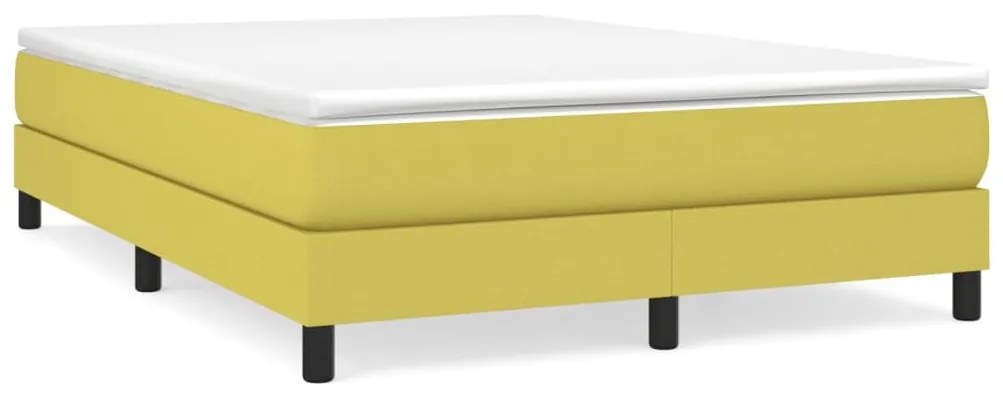 3120523 vidaXL Рамка за легло с пружини, зелена, 140x200 см, плат