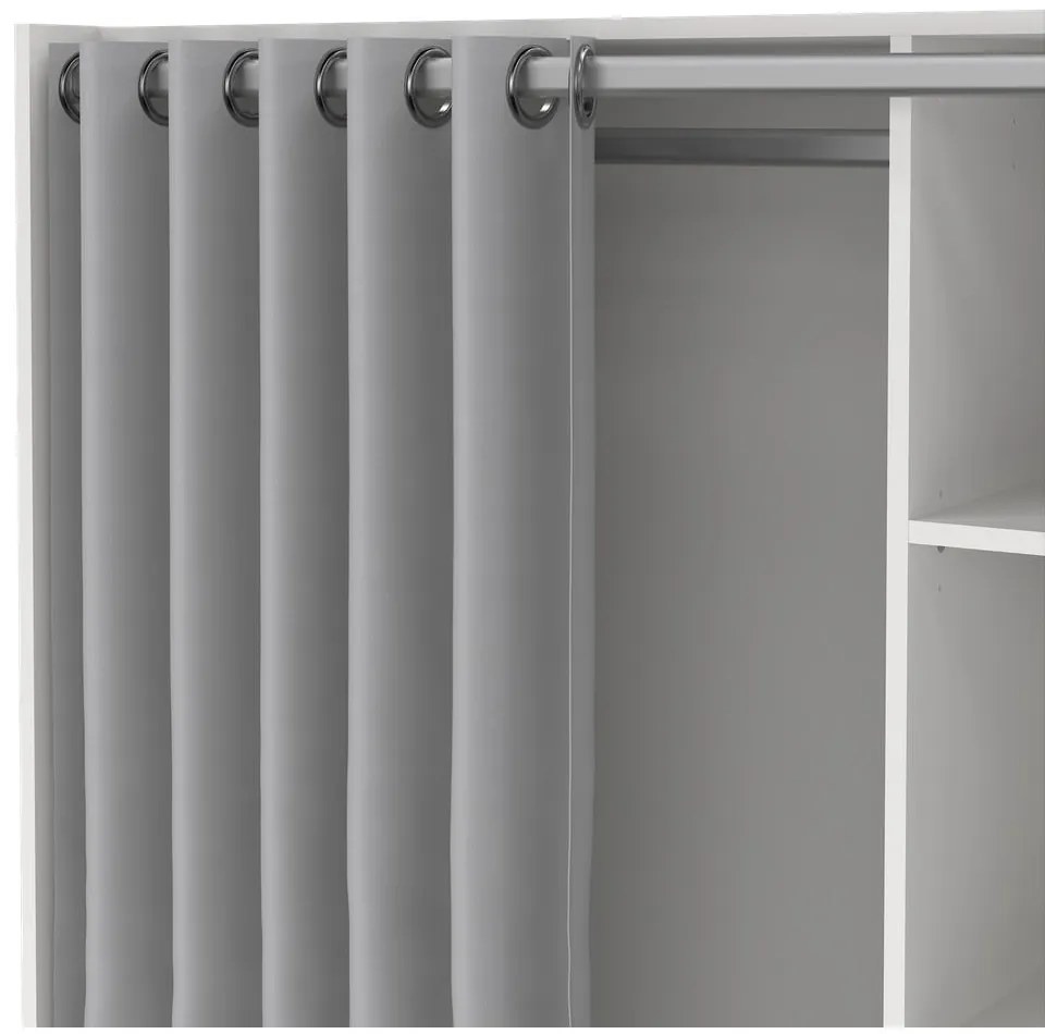 Бяло-сив гардероб 105x180 cm Kit - Tvilum