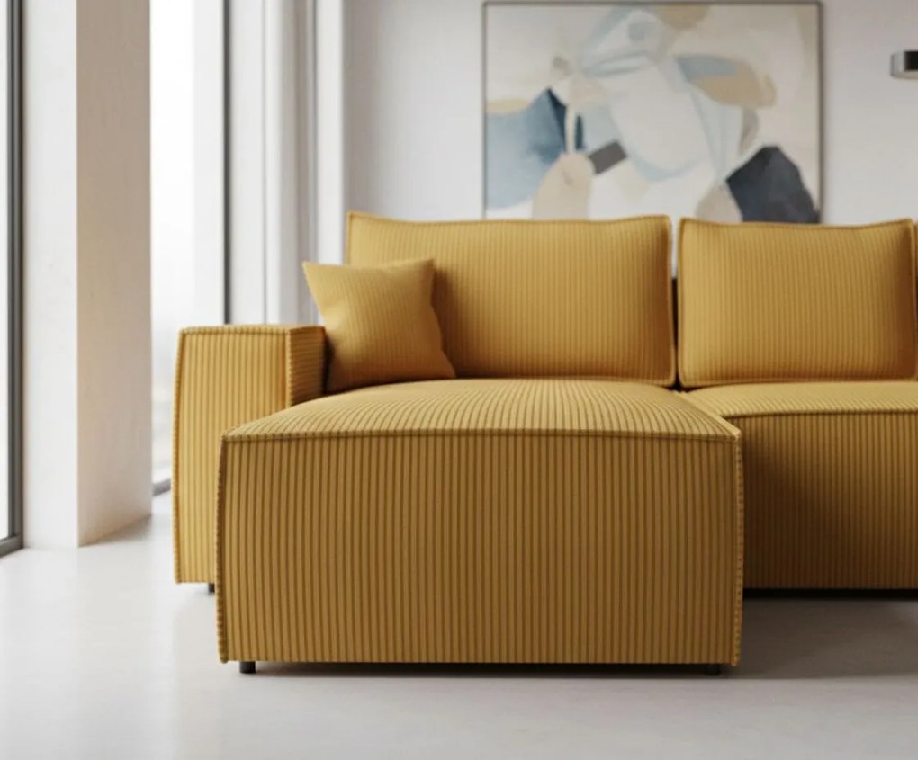 Ъглов диван Malaga mini I-Moustardi-Left