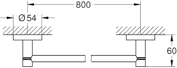 Поставка за кърпи Grohe New Essentials-Дължина80см.-Антрацитмат