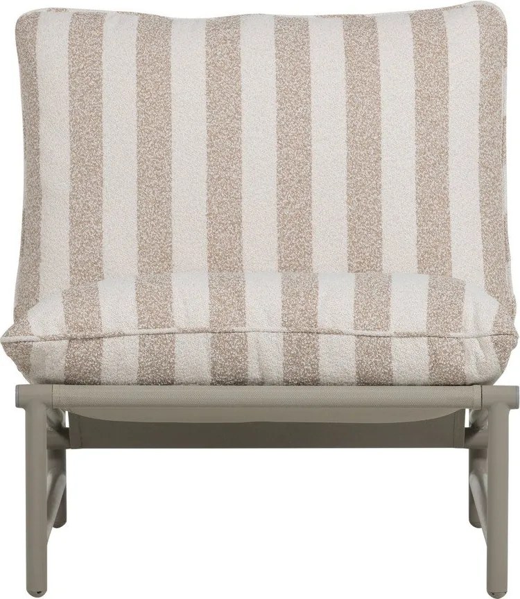 Бежов градински стол метален/подплатен Elvo – WOOOD