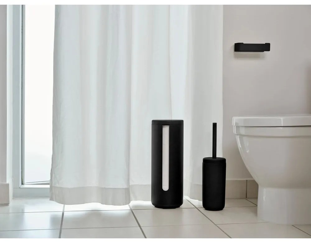 Черна метална поставка за тоалетна хартия Ume – Zone