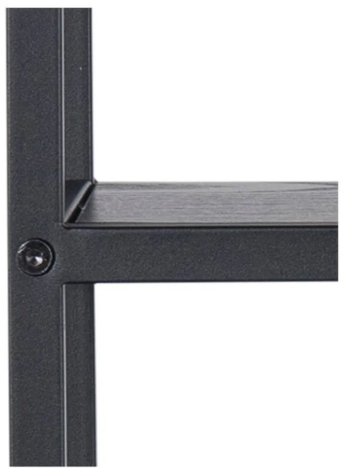 Черен двуетажен метален рафт Seaford - Actona