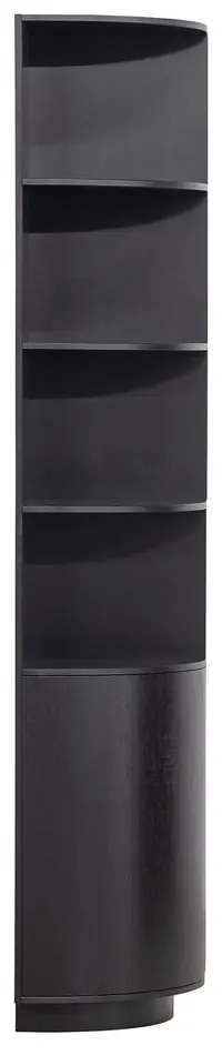 Черен модулен шкаф за книги от борова дървесина 78x210 cm Finca - WOOOD