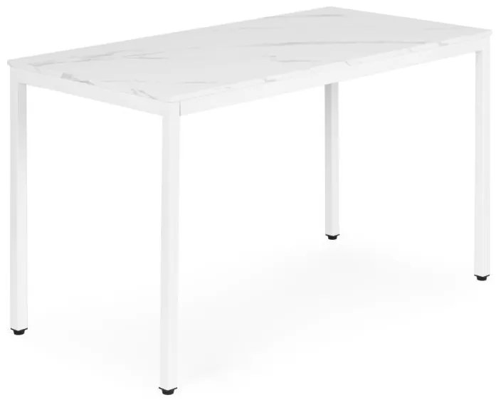 Кухненска маса от бял мрамор 120 x 60 cm - универсална маса за 4-5 души