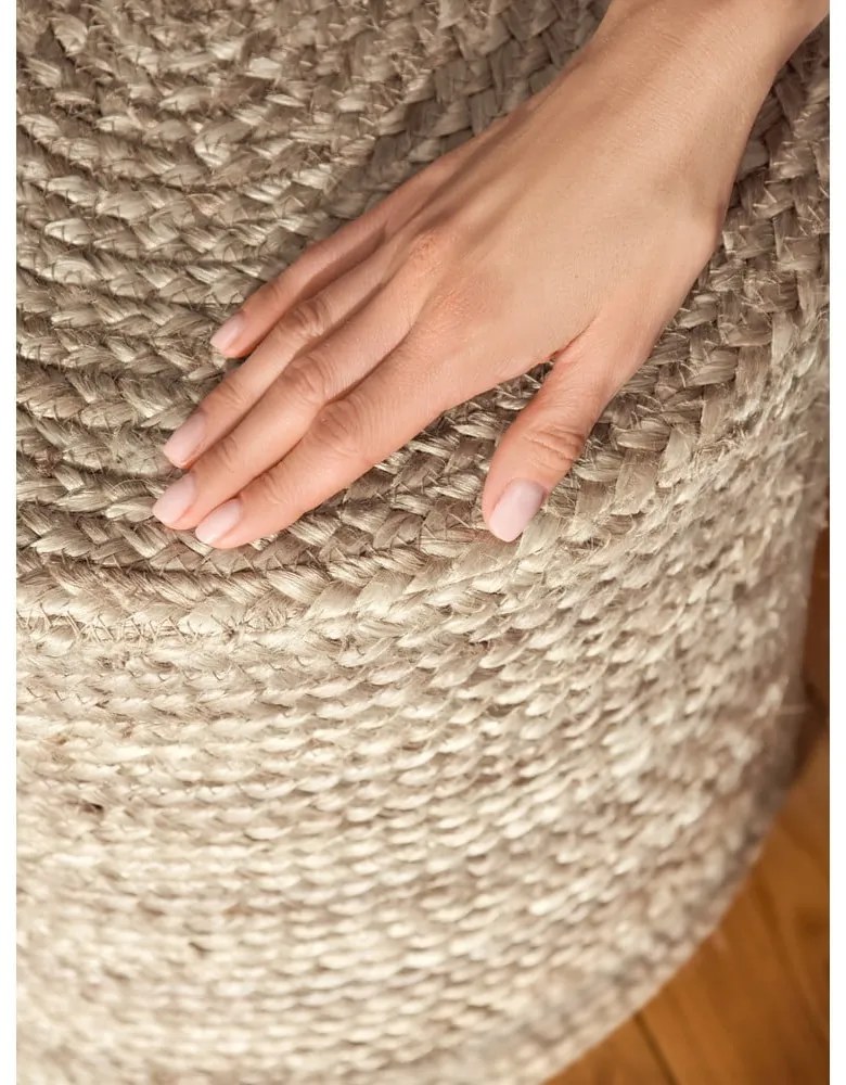 Сиво-бежова табуретка Jutta Greige – Hanse Home