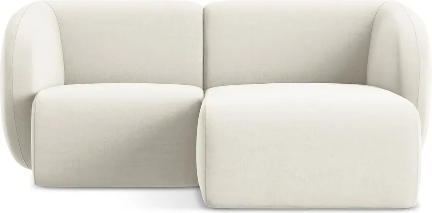 Бежов кадифен ъглов диван (десен ъгъл) Lani – Makamii