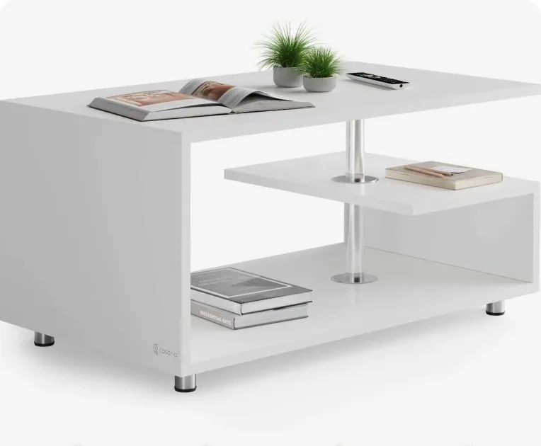 Модерна масичка за кафе Orlando с долен рафт - 95×55×50 cm Кафяво