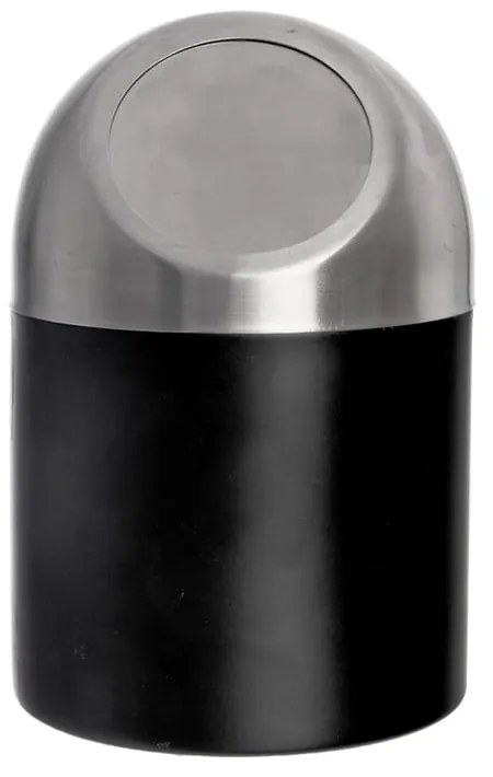 Черно кошче за боклук от неръждаема стомана 1,2 l BLACK – Orion