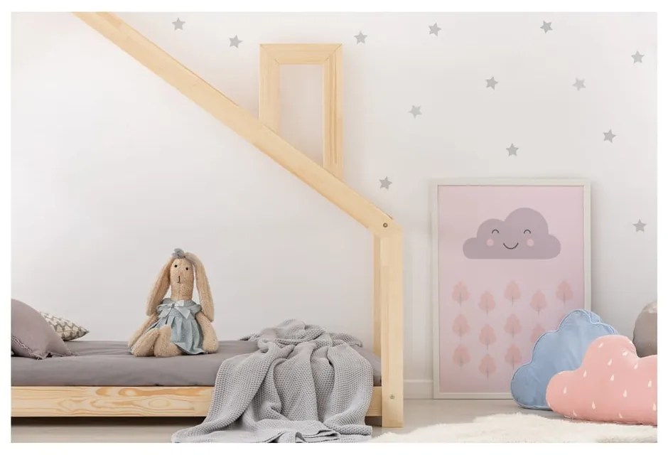 Легло тип къща от борова дървесина, 120 x 200 cm Mila DMS - Adeko