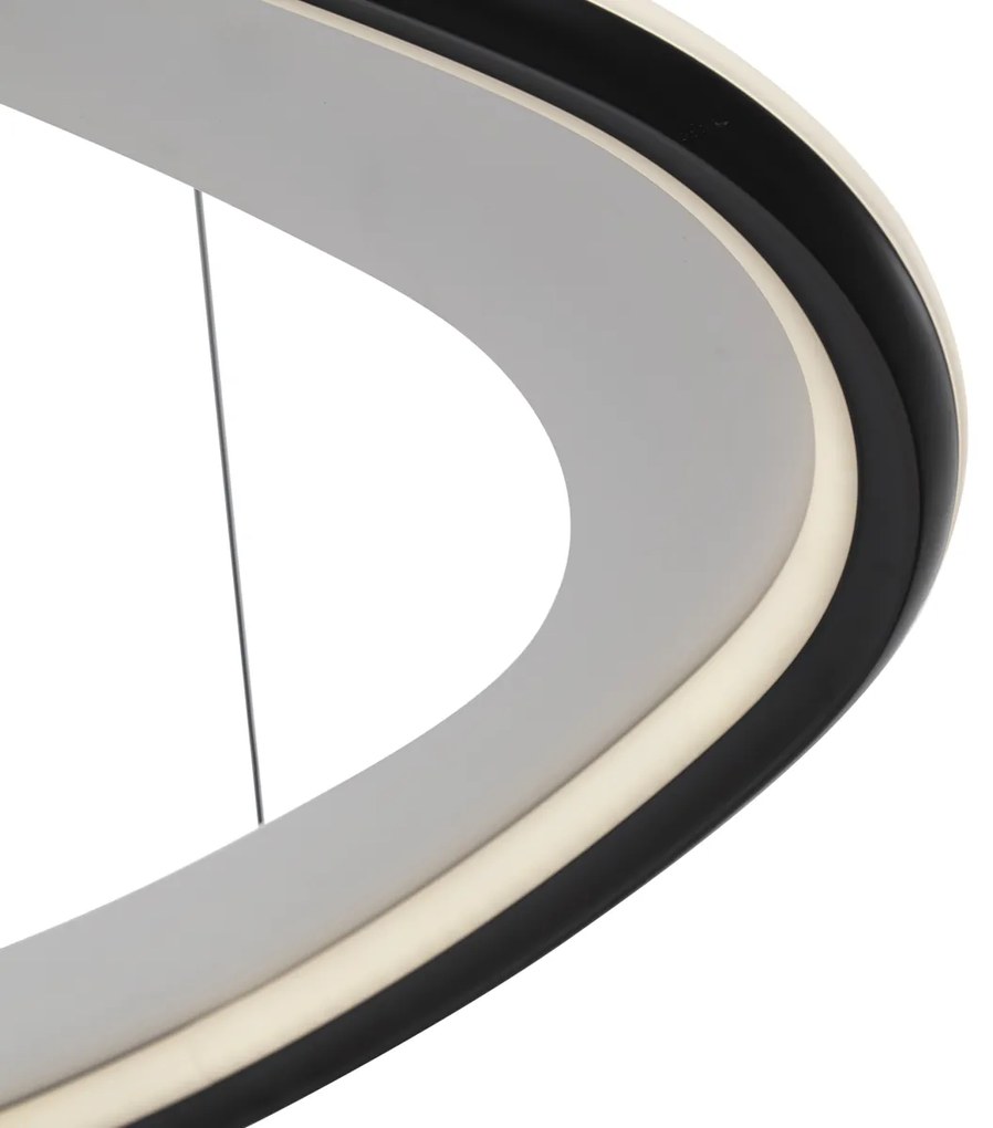 Дизайнерска висяща лампа черна с 3-степенно димиране - Organico