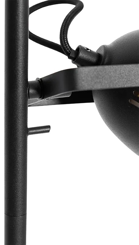 Индустриална подова лампа черна 2-лампи - Emado