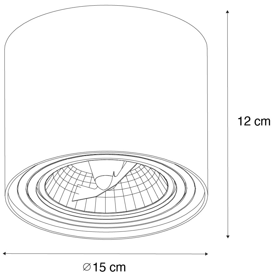 Модерен таванен прожектор бял въртящ се и наклоняващ се AR111 - Rondoo Up