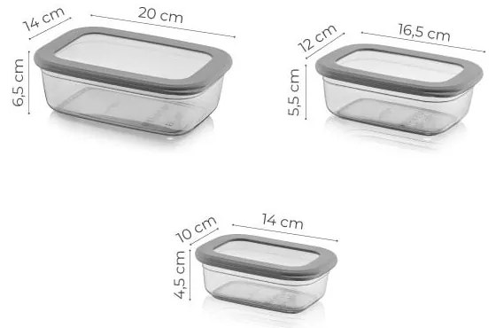 Кутии за храна 3 бр. - Hermia