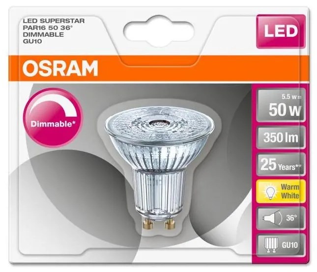 LED Димируема крушка SUPERSTAR GU10/5,5W/230V 2700K - Osram