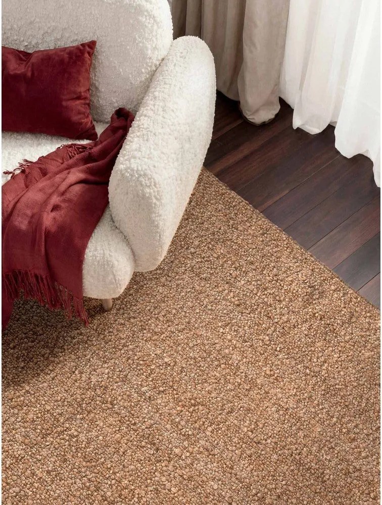 Бежов ръчно изработен килим от букле 120x170 cm Notting Hill Portobello – Ted Baker