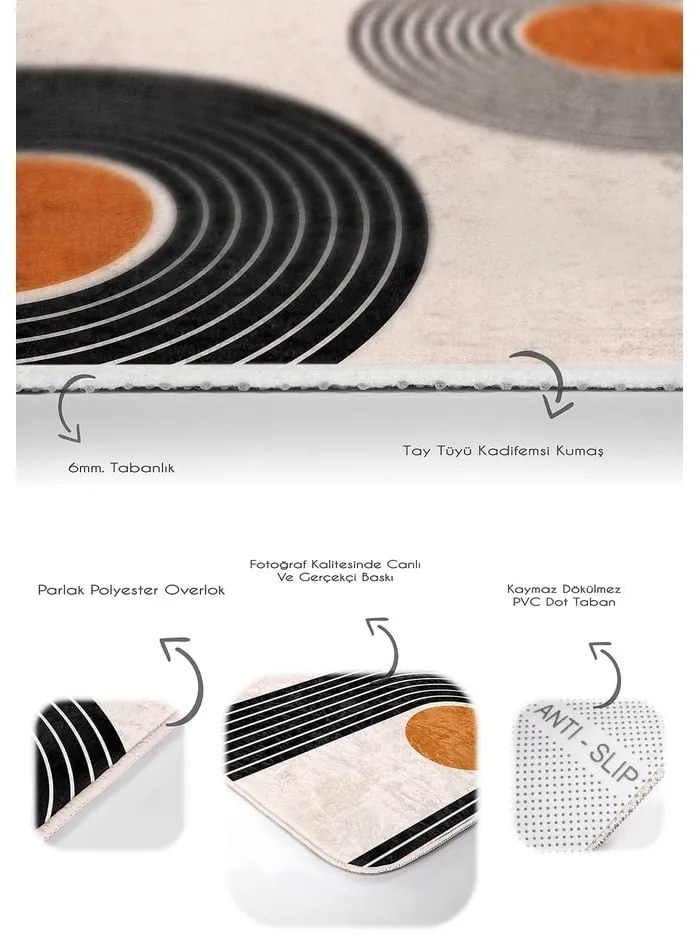 Бежови кадифени постелки за баня в комплект от 2 бр. 60x100 cm Dot Arch – Mila Home