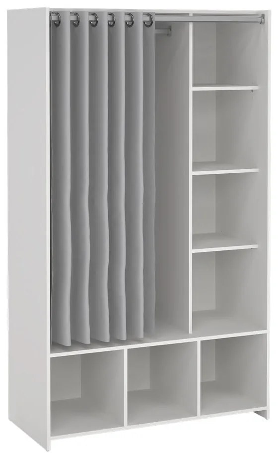 Бяло-сив гардероб 105x180 cm Kit - Tvilum