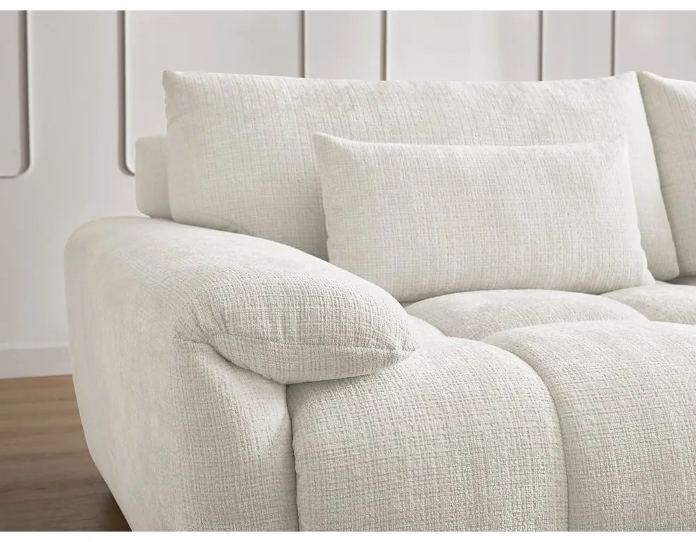 Бял шенилов диван 264 cm Ivane – Bobochic Paris