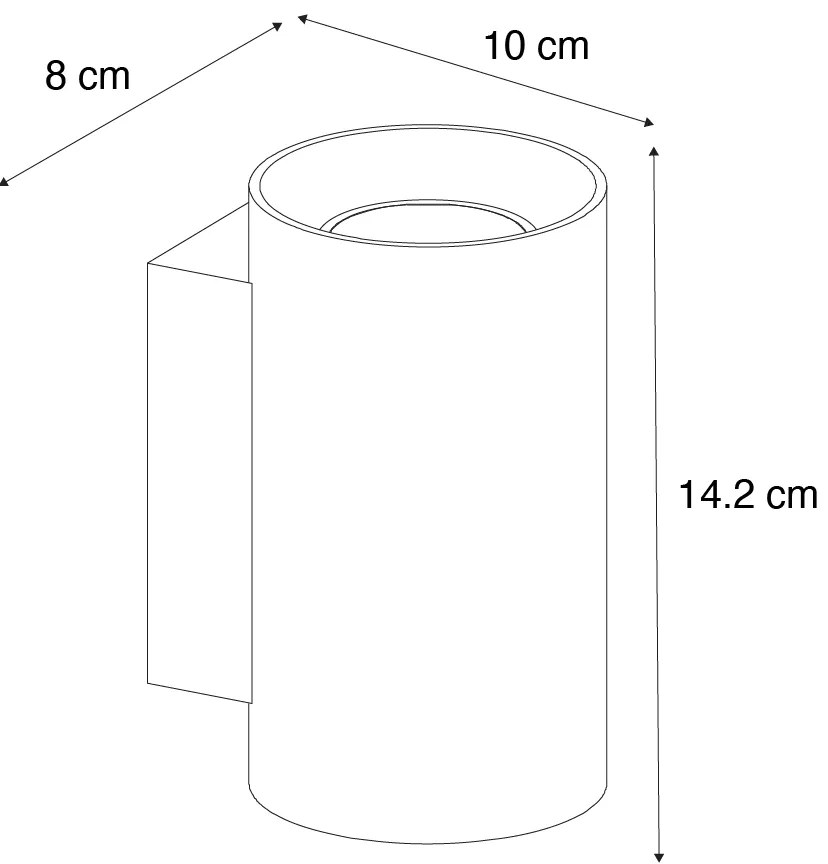 Смарт стенна лампа тъмен бронз кръгла 2 светлини вкл. 2 Wifi GU10 50mm - Sandy