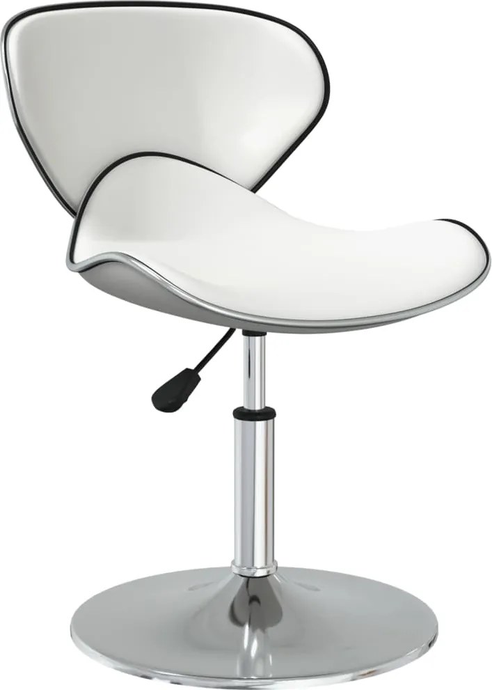 3088585 vidaXL Трапезни столове, 6 бр, бели, изкуствена кожа