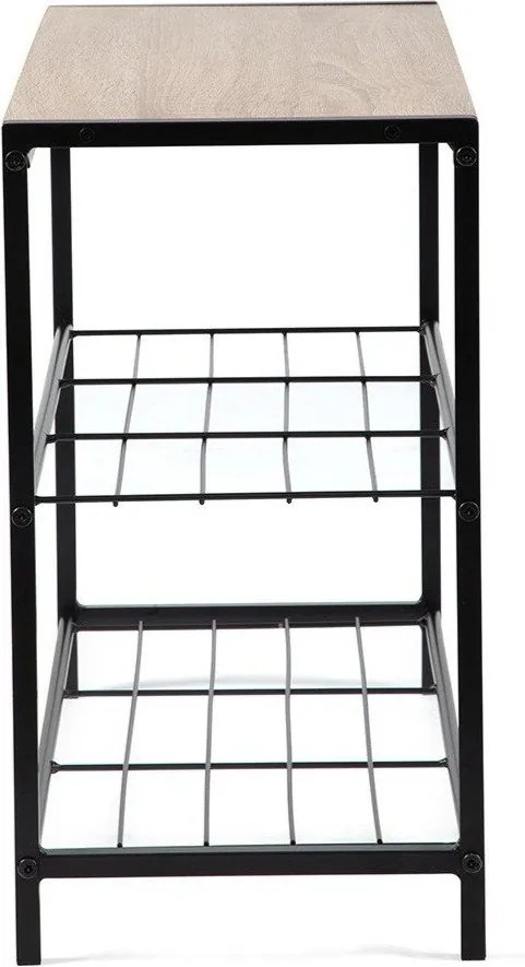 Черна стоманена стойка за обувки 63x44x30 cm Asten – Bonami Essentials