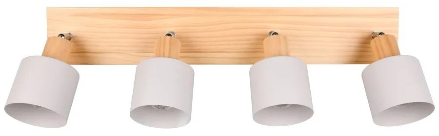 Прожектор в бял и естествен цвят ø 9 cm Shanti – Trio