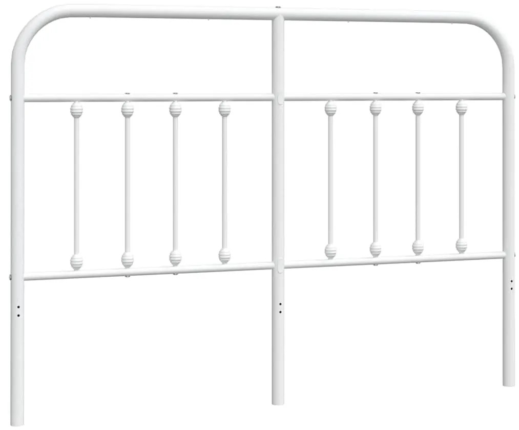 352661 vidaXL Метална резервна табла за легло, бяла, 150 см