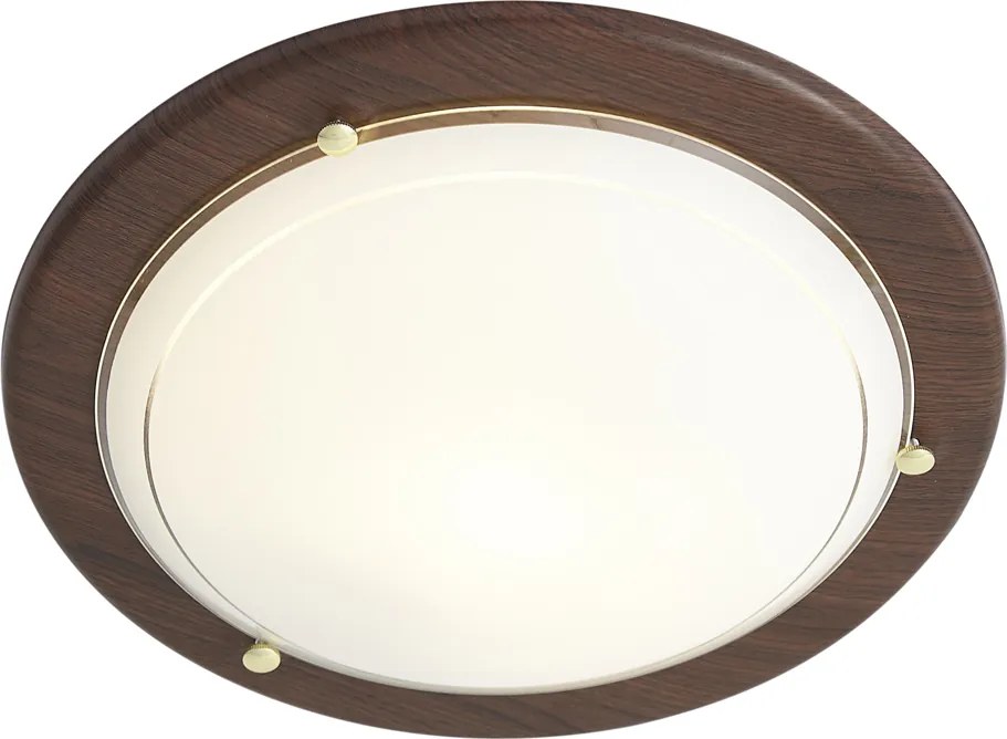 Класически плафон червен с бяло стъкло - Mesiac