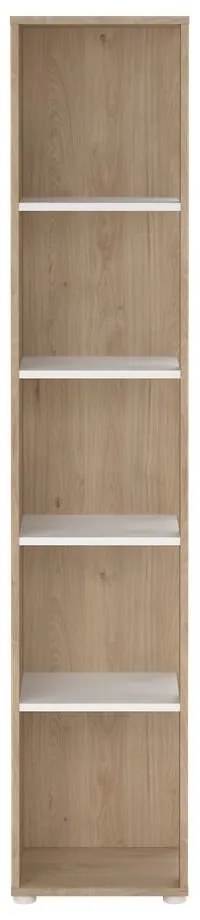 Етажерка за книги в дъбов декор в бял и естествен цвят 41x205 cm Sign - Tvilum