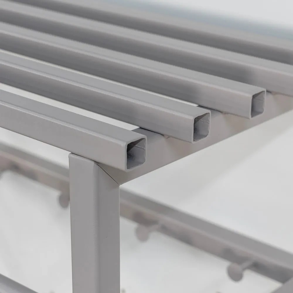 Кафяво-сива метална стенна закачалка с рафт 76 cm Rizzoli – Spinder Design