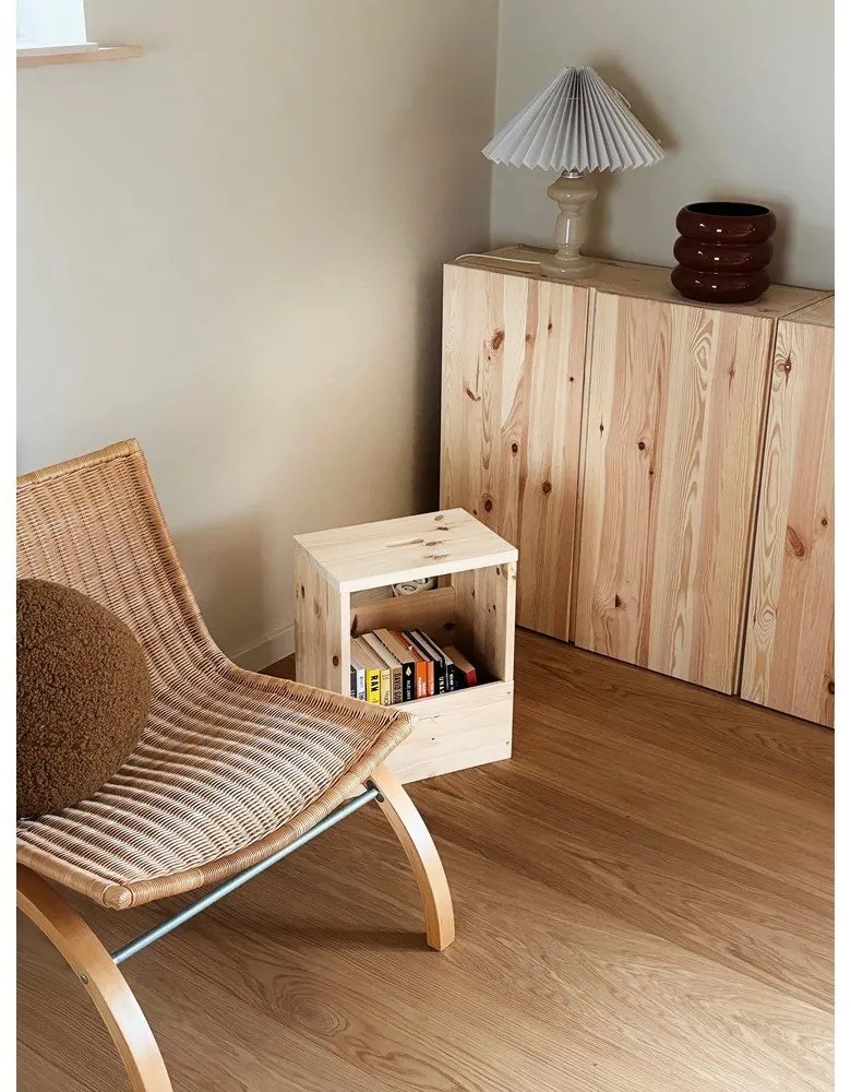 Нощно шкафче от масивен бор в естествен цвят Grab It – Karup Design