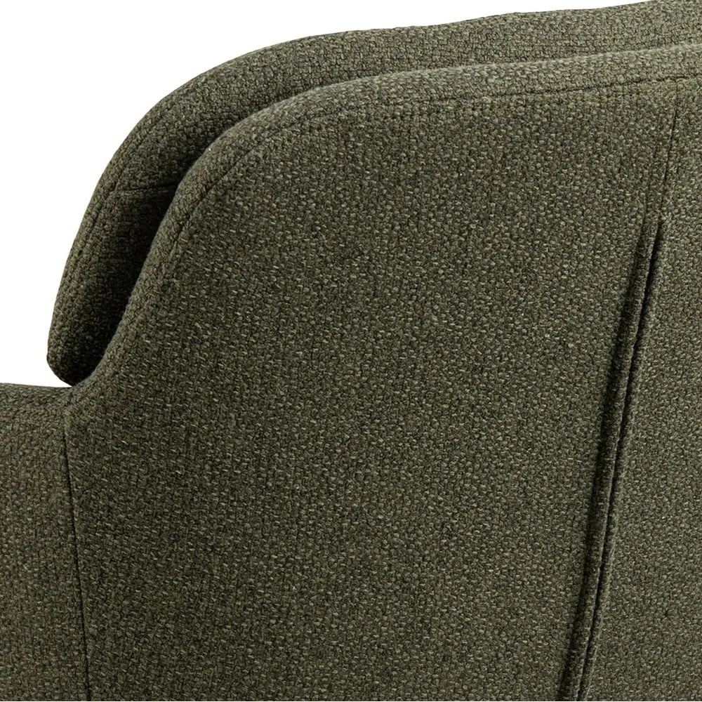 Тапициран трапезен стол с подлакътници в цвят каки Dora – Actona