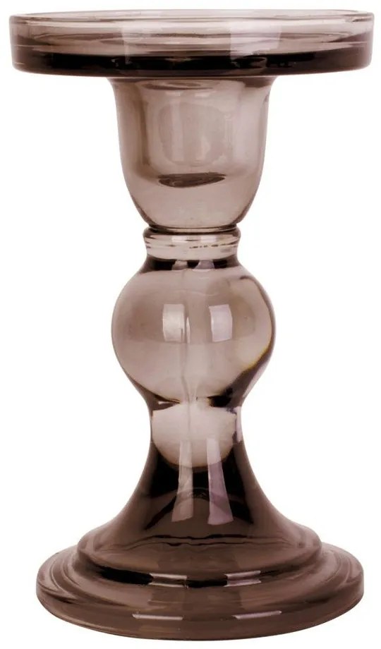 Кафяв стъклен свещник Изкуство Glass Art - PT LIVING