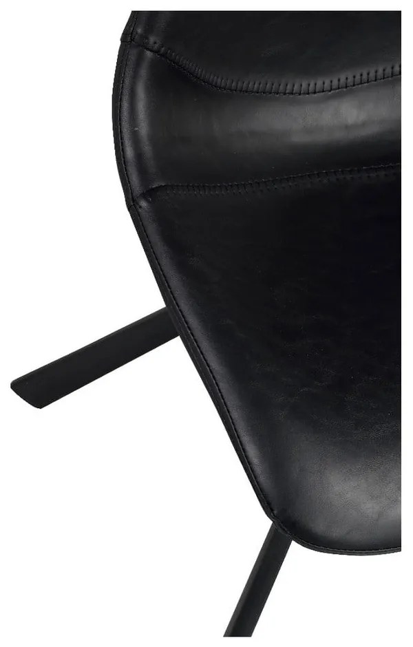 Черен трапезен стол с черни крака Alpha - Rowico