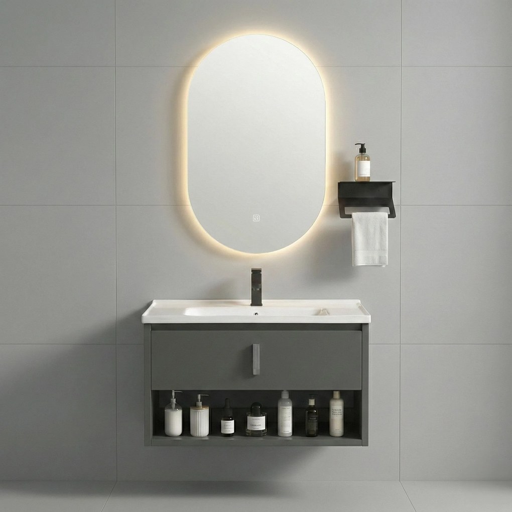 Комплект мебели за баня с мивка Toledo 60cm Grey