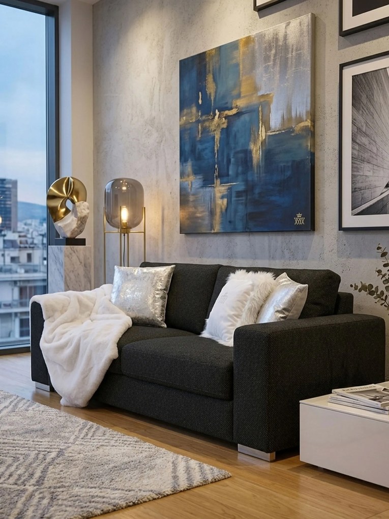 Диван Fantasy двуместен-145φ 90β εκ.-Μαύρο