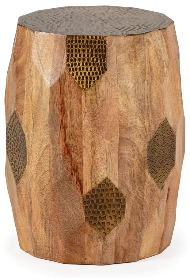 Кръгла странична масичка от масивно манго ø 29 cm Fabia – MOME