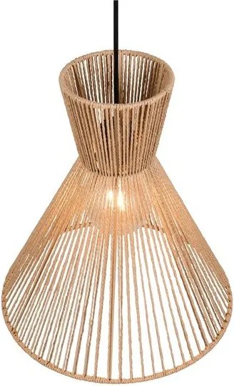 Метално висящо осветително тяло в естествен цвят с абажур от хартиен шнур ø 35 cm Rosalie – Reality