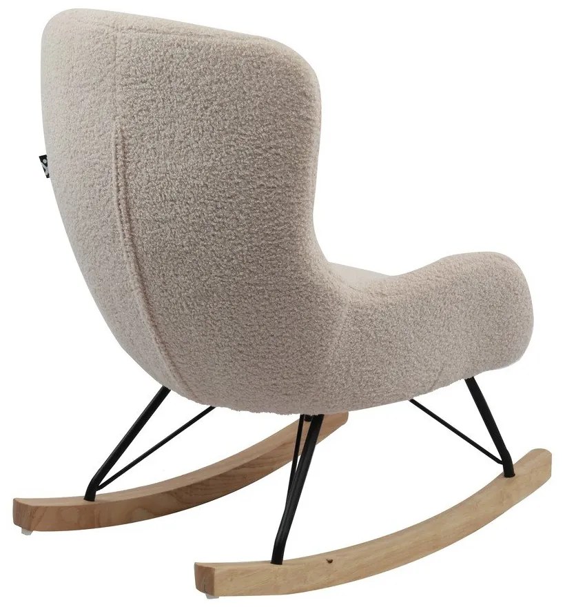 Бежов люлеещ се детски стол от букле Rocky – Vipack